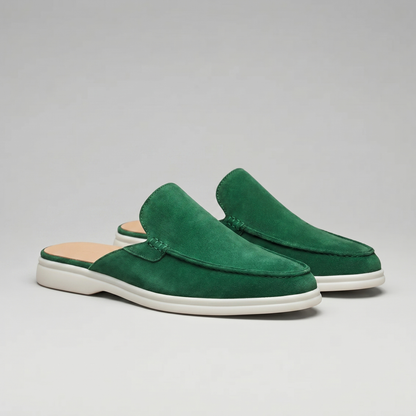Men's Suede Backless Loafer Mules