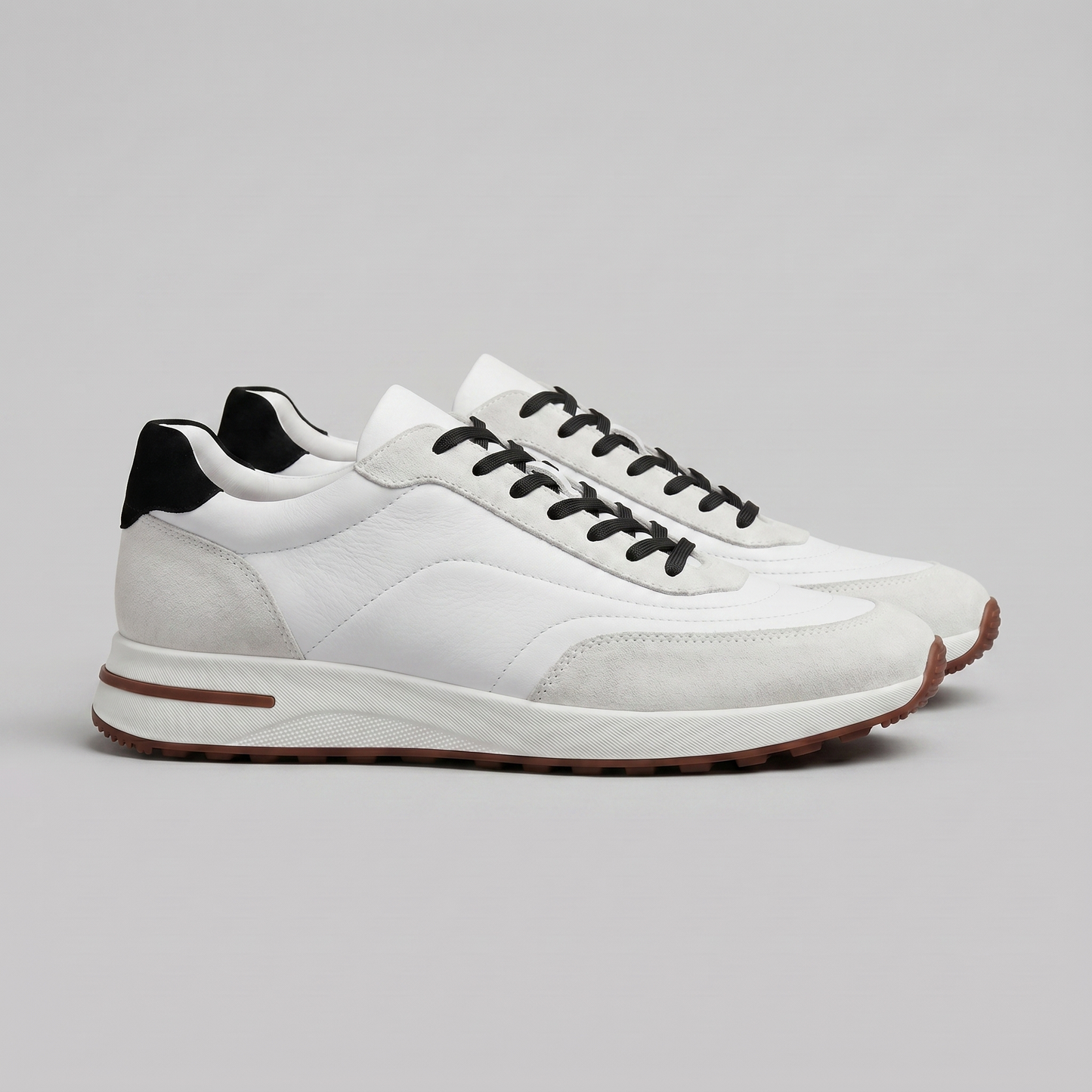 Men's Suede Panel Lace-Up Trainers
