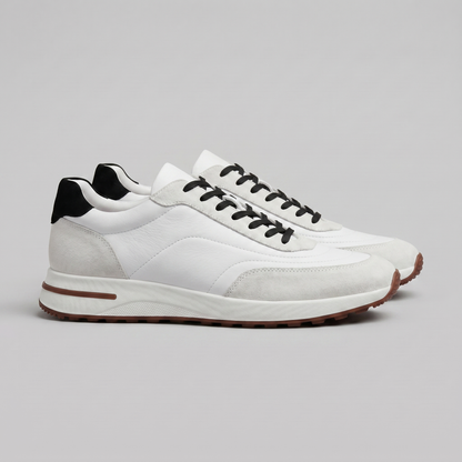 Men's Suede Panel Lace-Up Trainers