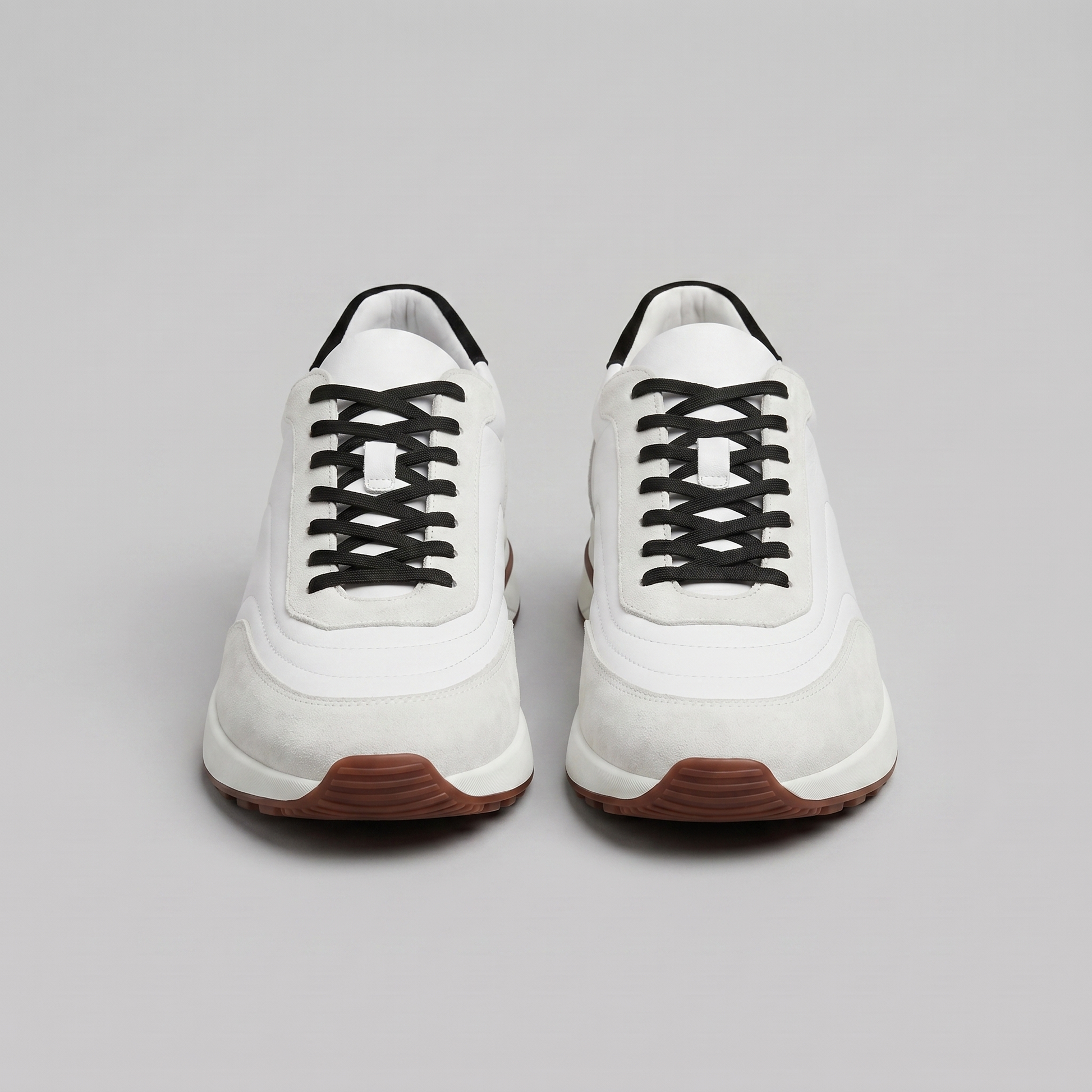 Men's Suede Panel Lace-Up Trainers