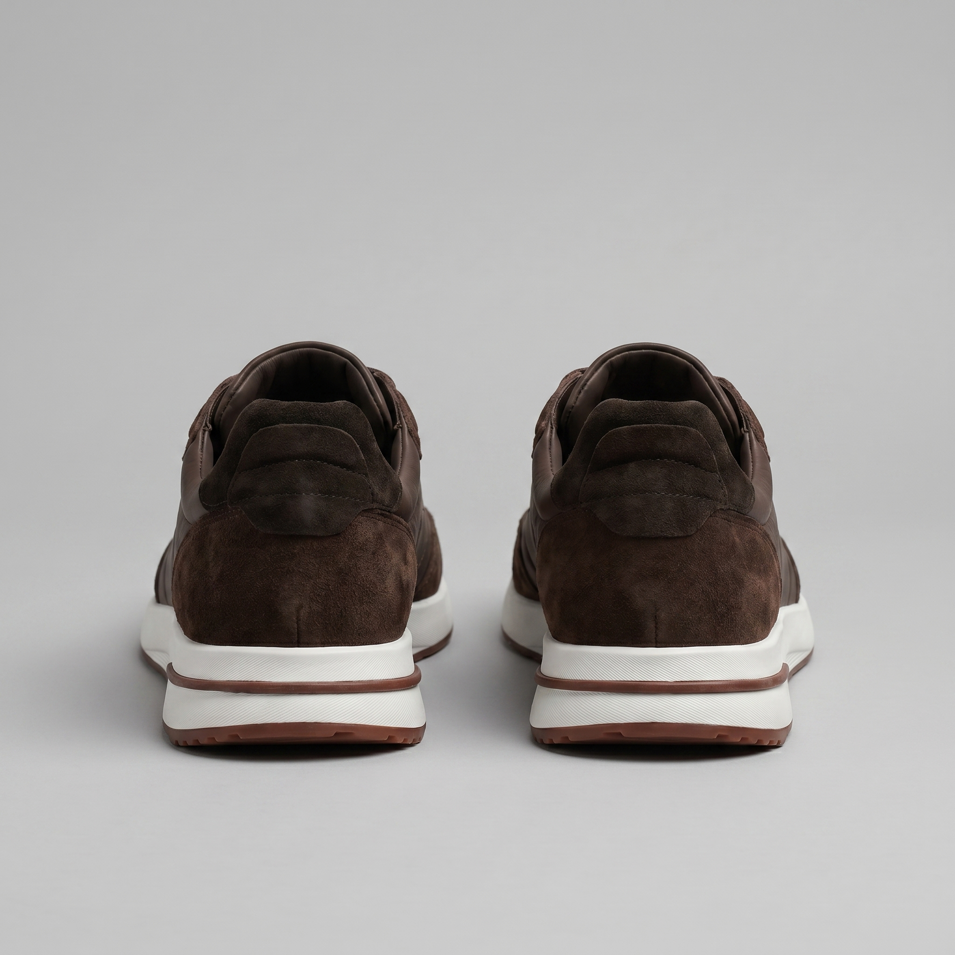 Men's Suede Panel Lace-Up Trainers