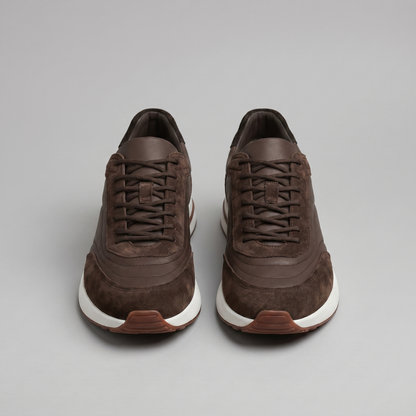 Men's Suede Panel Lace-Up Trainers