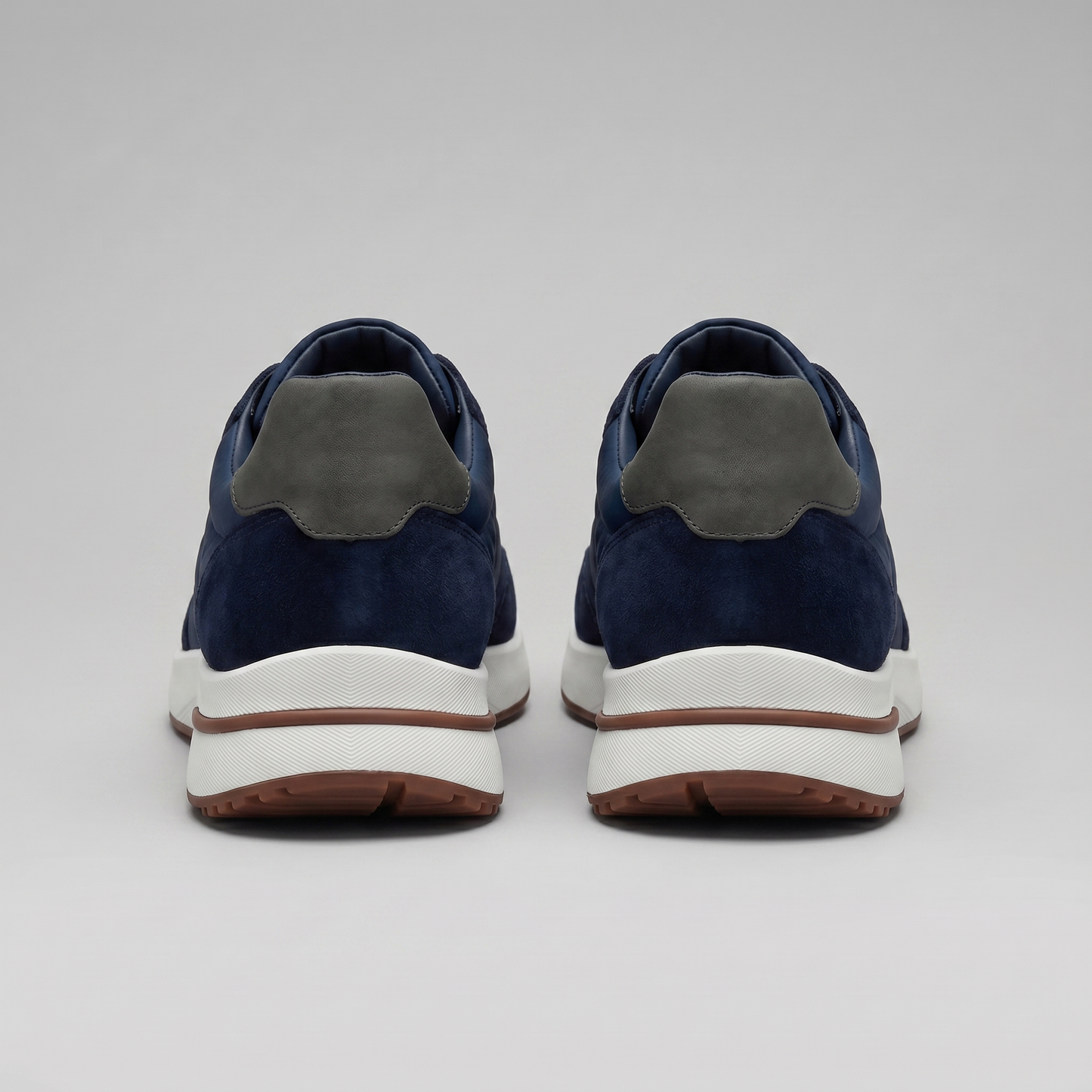 Men's Suede Panel Lace-Up Trainers