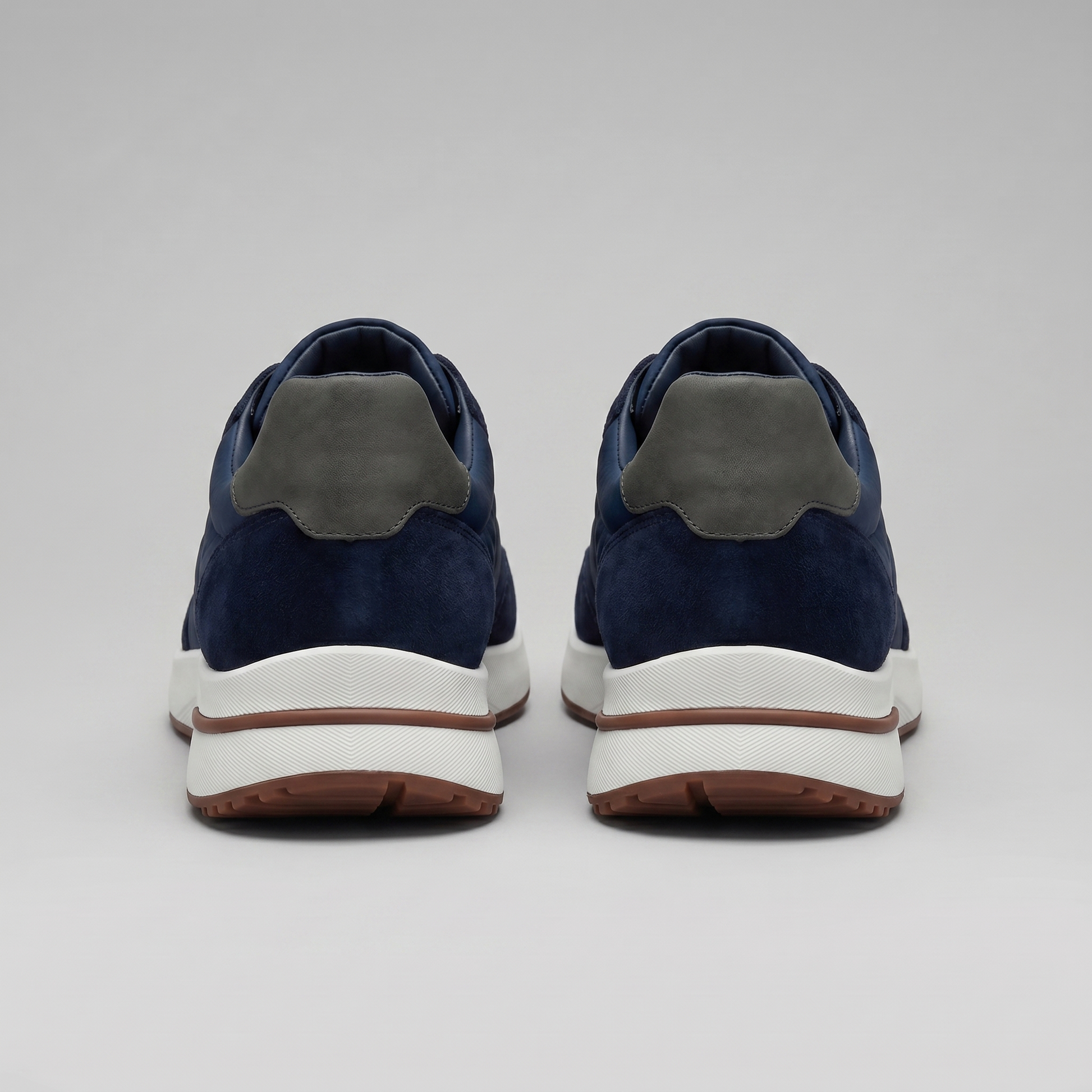 Men's Suede Panel Lace-Up Trainers