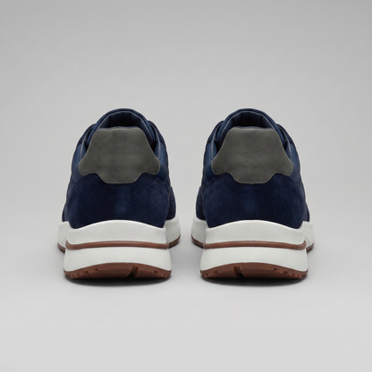 Men's Suede Panel Lace-Up Trainers