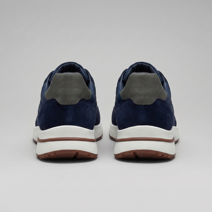 Men's Suede Panel Lace-Up Trainers