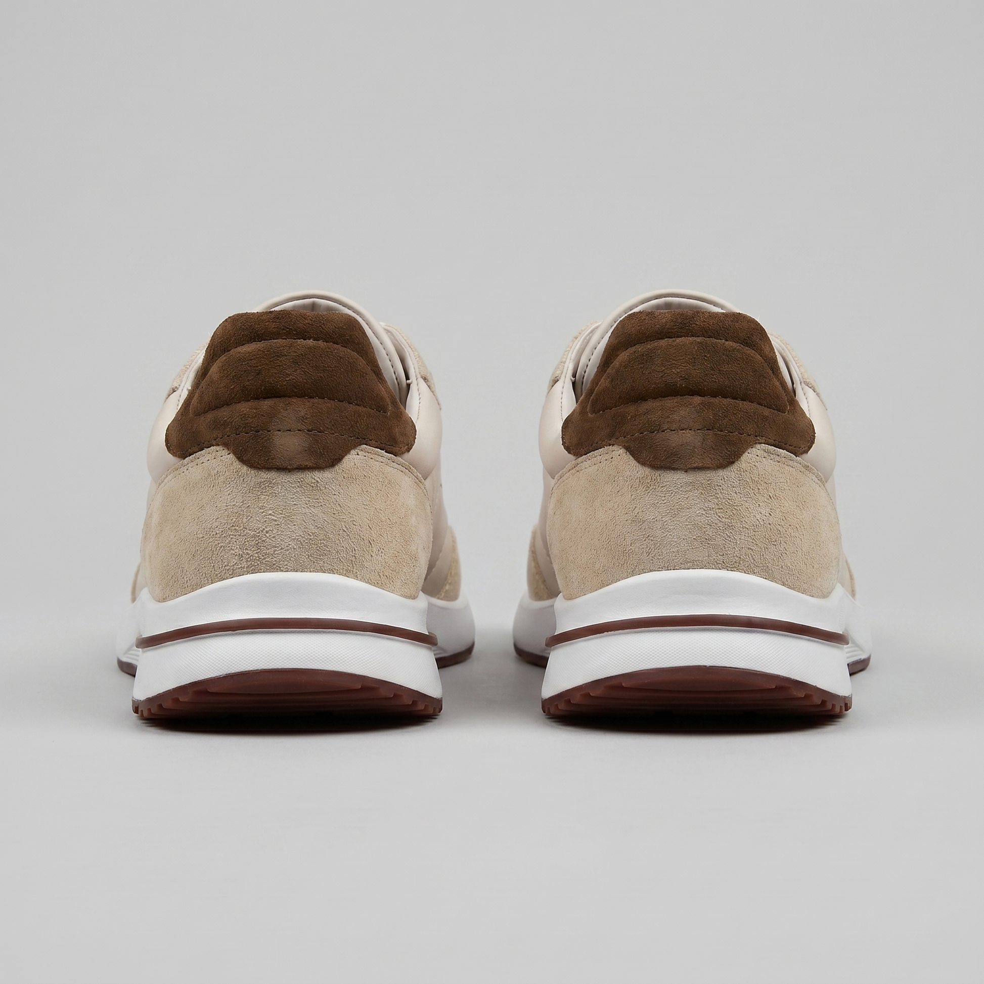 Men's Suede Panel Lace-Up Trainers