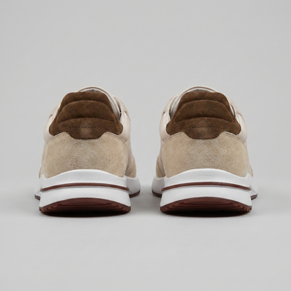 Men's Suede Panel Lace-Up Trainers