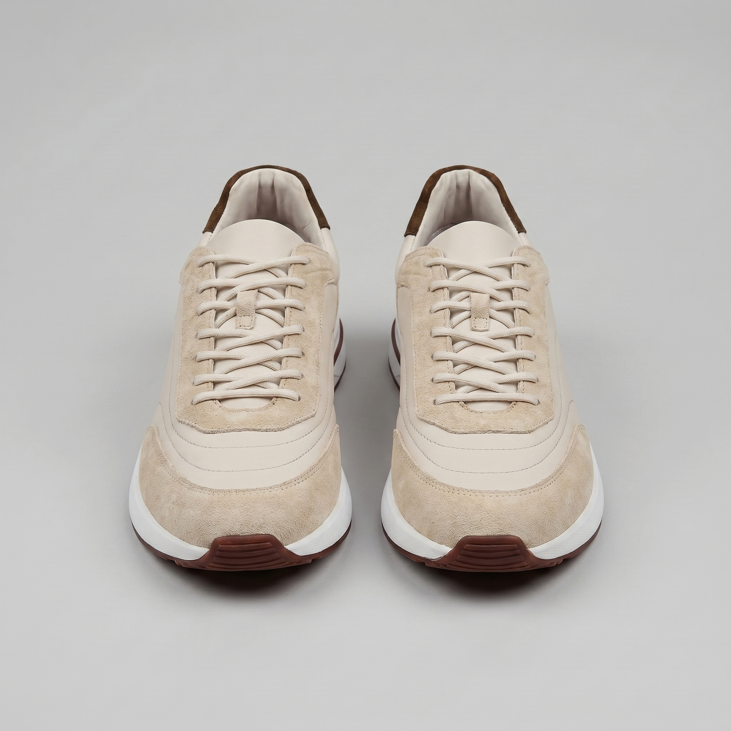 Men's Suede Panel Lace-Up Trainers