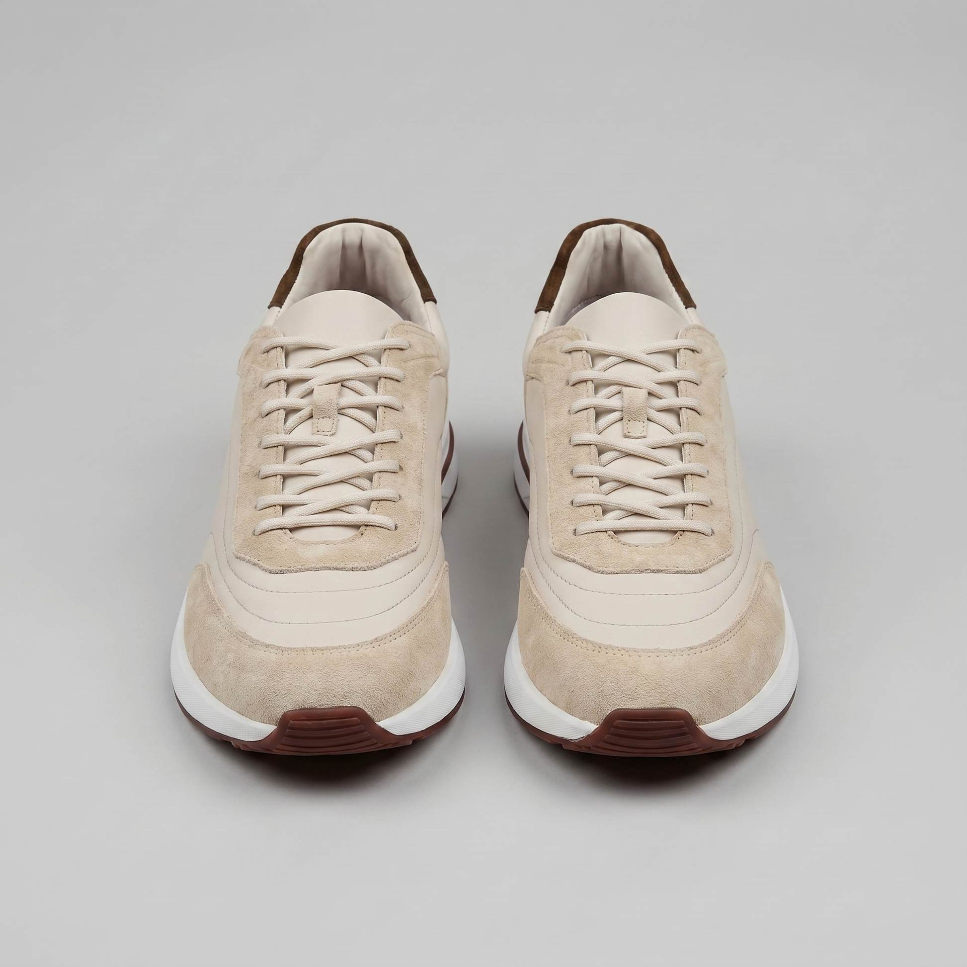 Men's Suede Panel Lace-Up Trainers