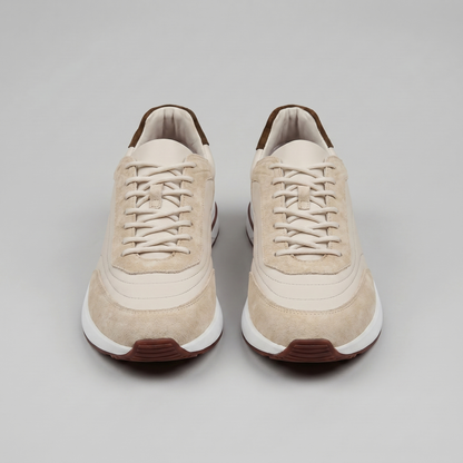 Men's Suede Panel Lace-Up Trainers