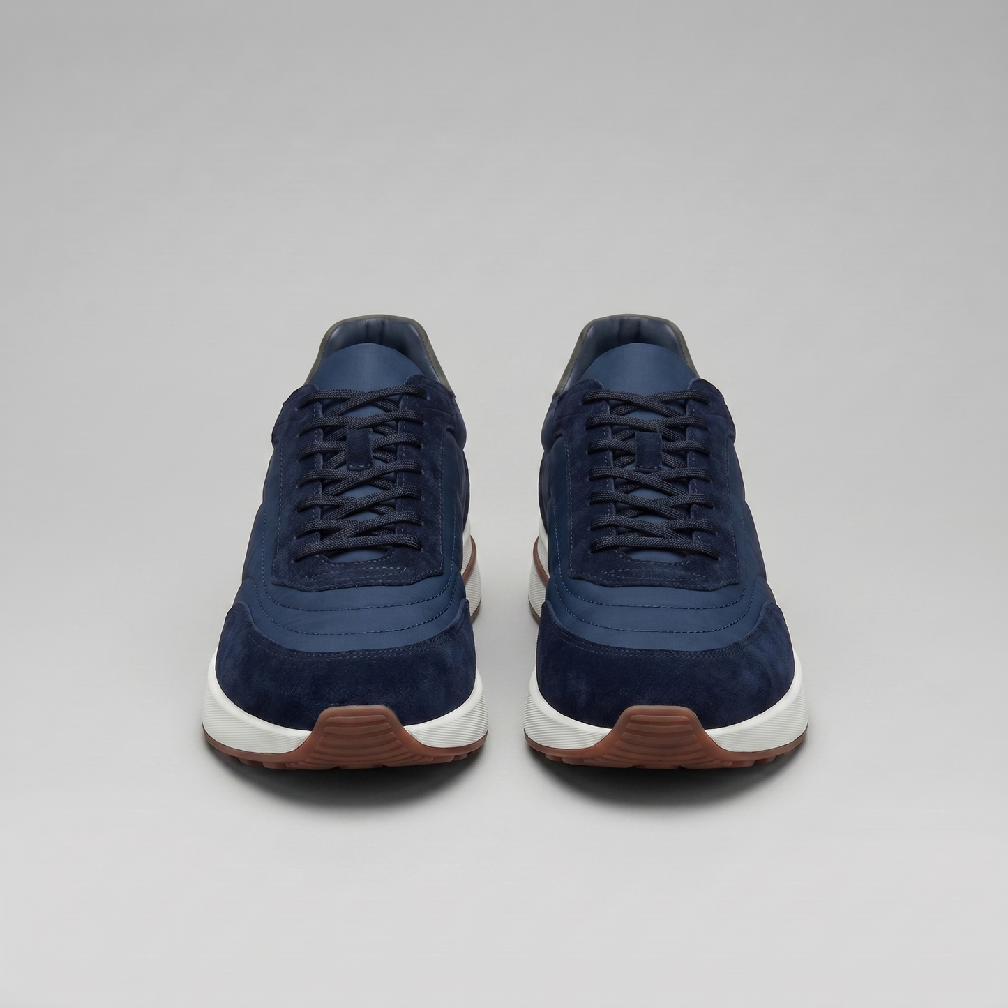 Men's Suede Panel Lace-Up Trainers