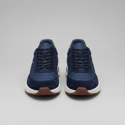 Men's Suede Panel Lace-Up Trainers