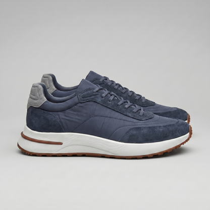 Men's Suede Panel Lace-Up Trainers