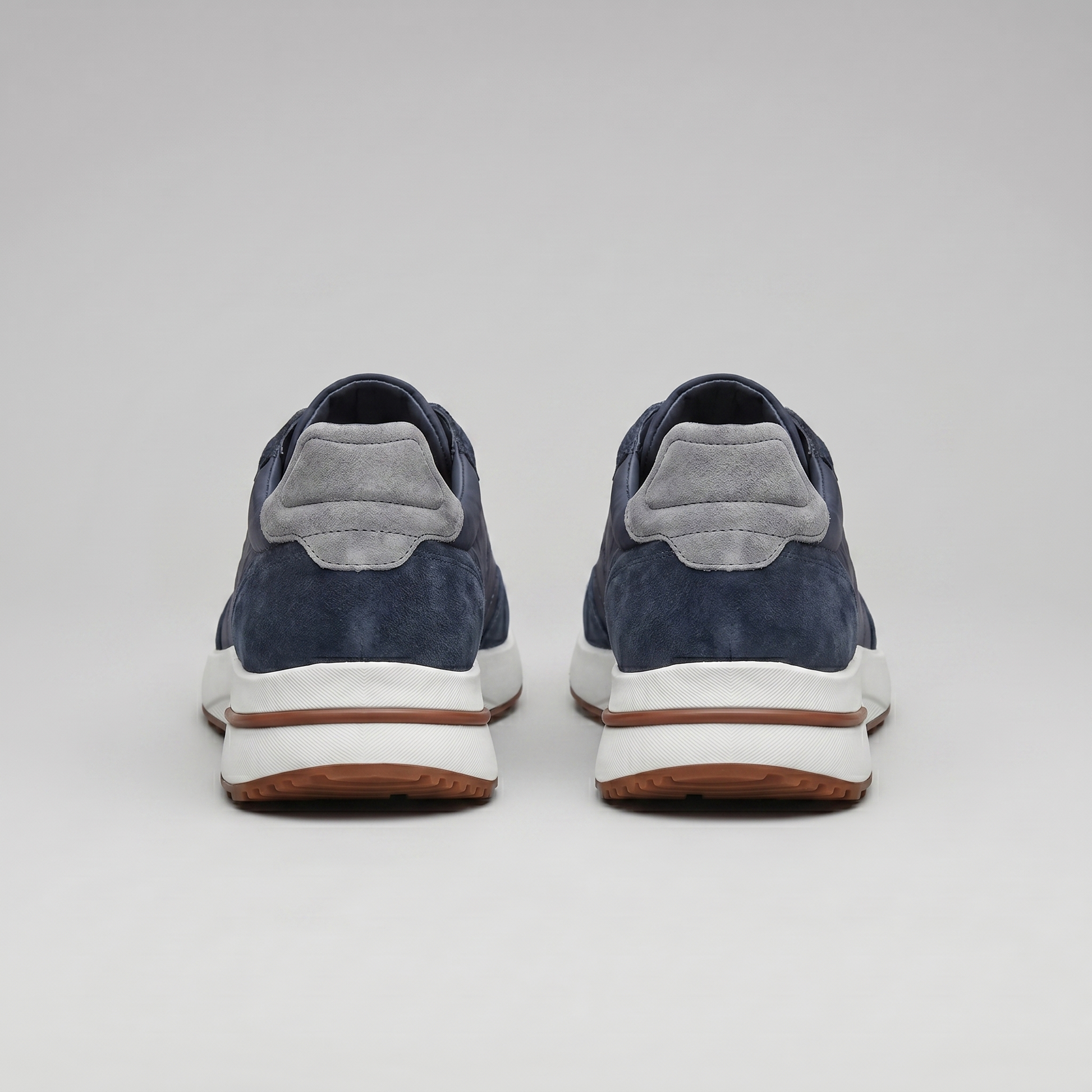 Men's Suede Panel Lace-Up Trainers