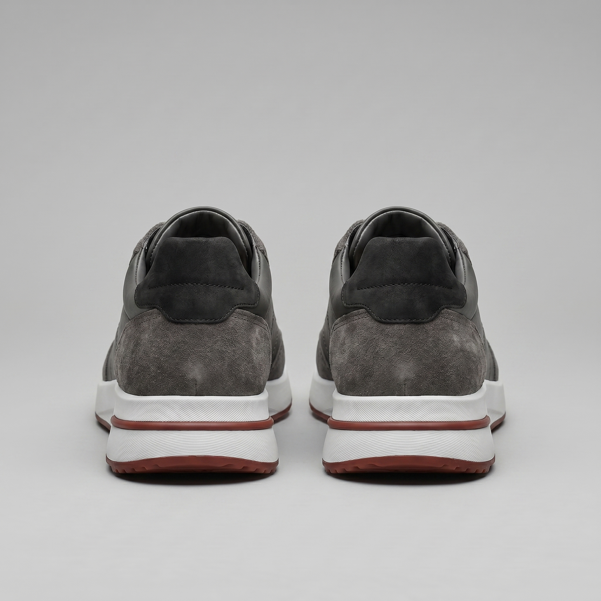 Men's Suede Panel Lace-Up Trainers
