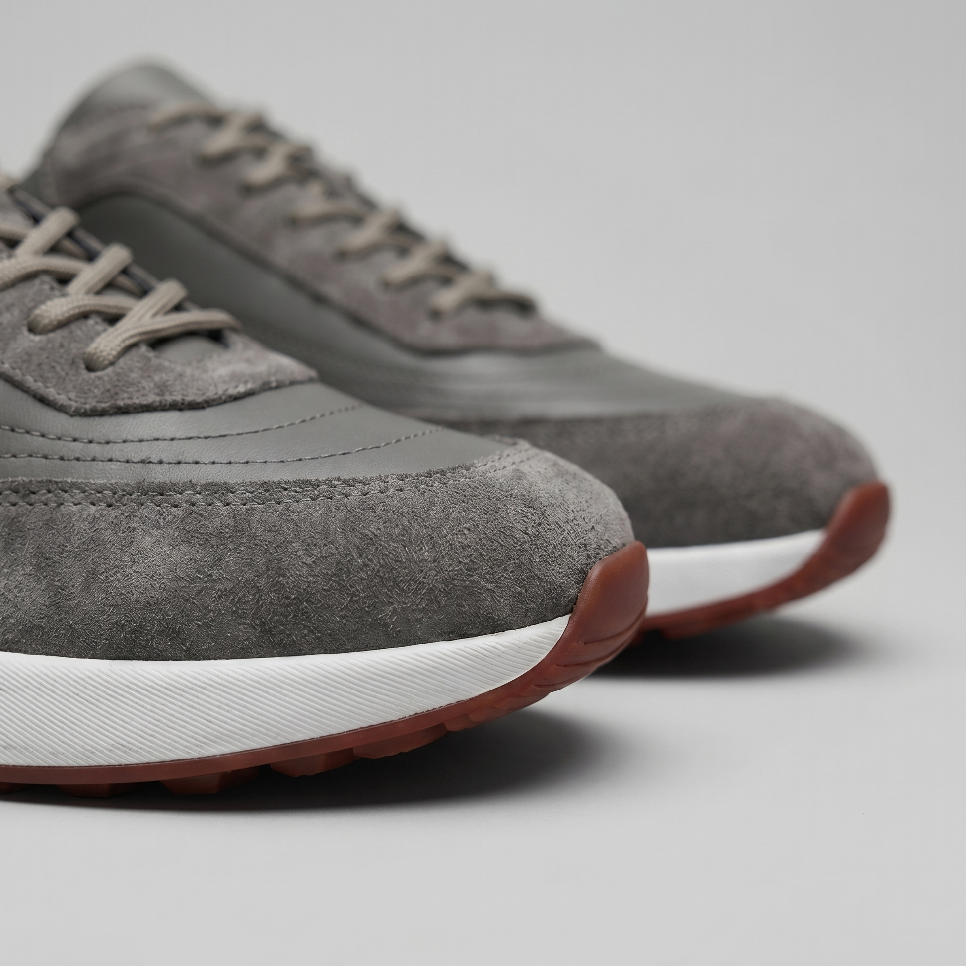 Men's Suede Panel Lace-Up Trainers