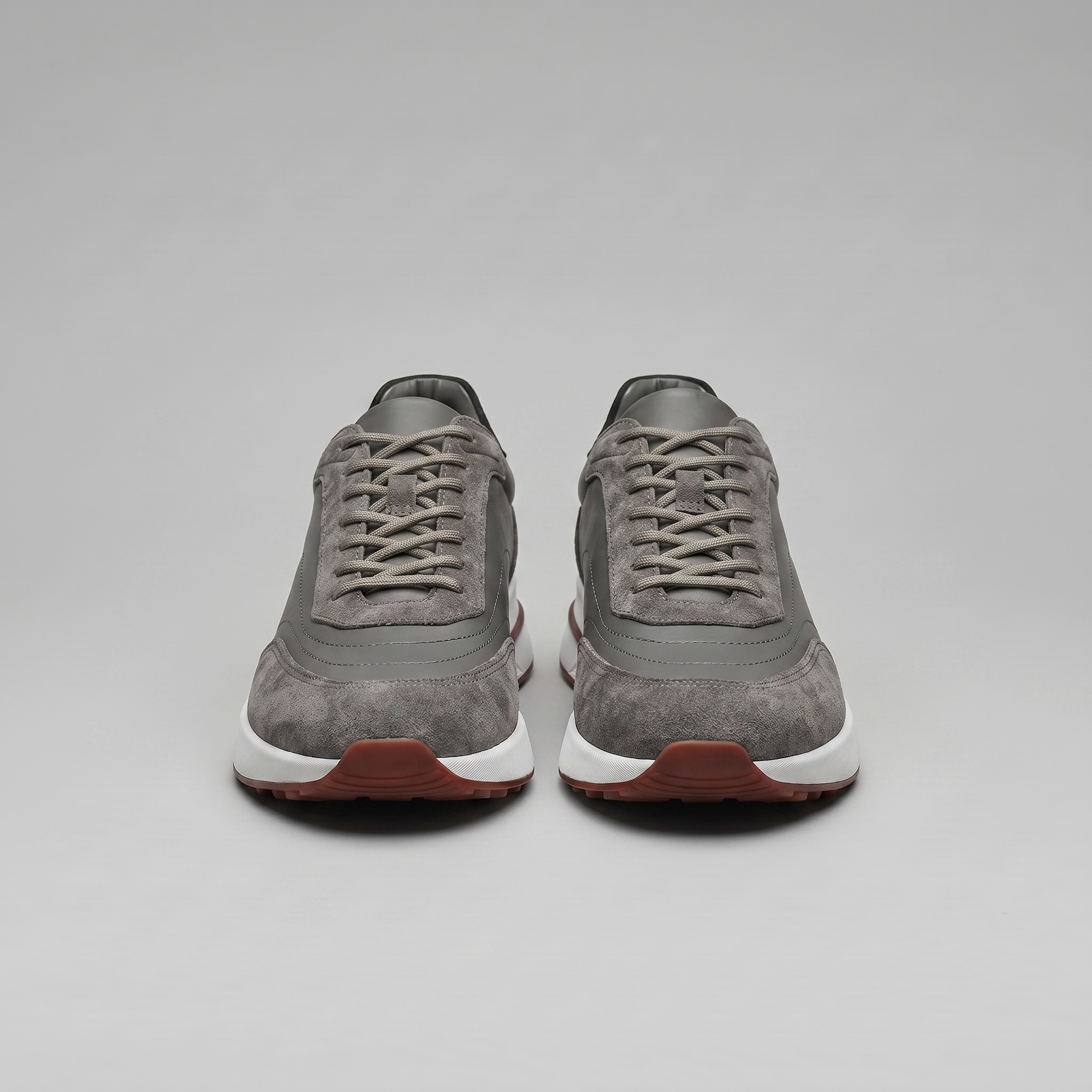 Men's Suede Panel Lace-Up Trainers
