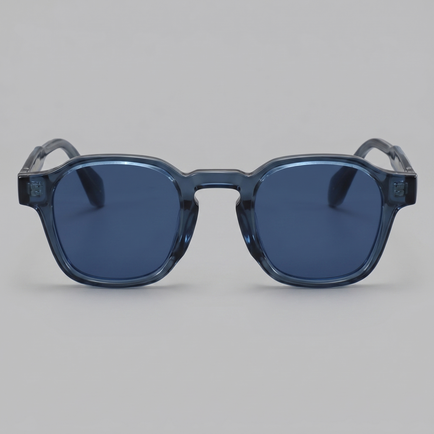 Men's Vintage Square Sunglasses with Dark Lenses