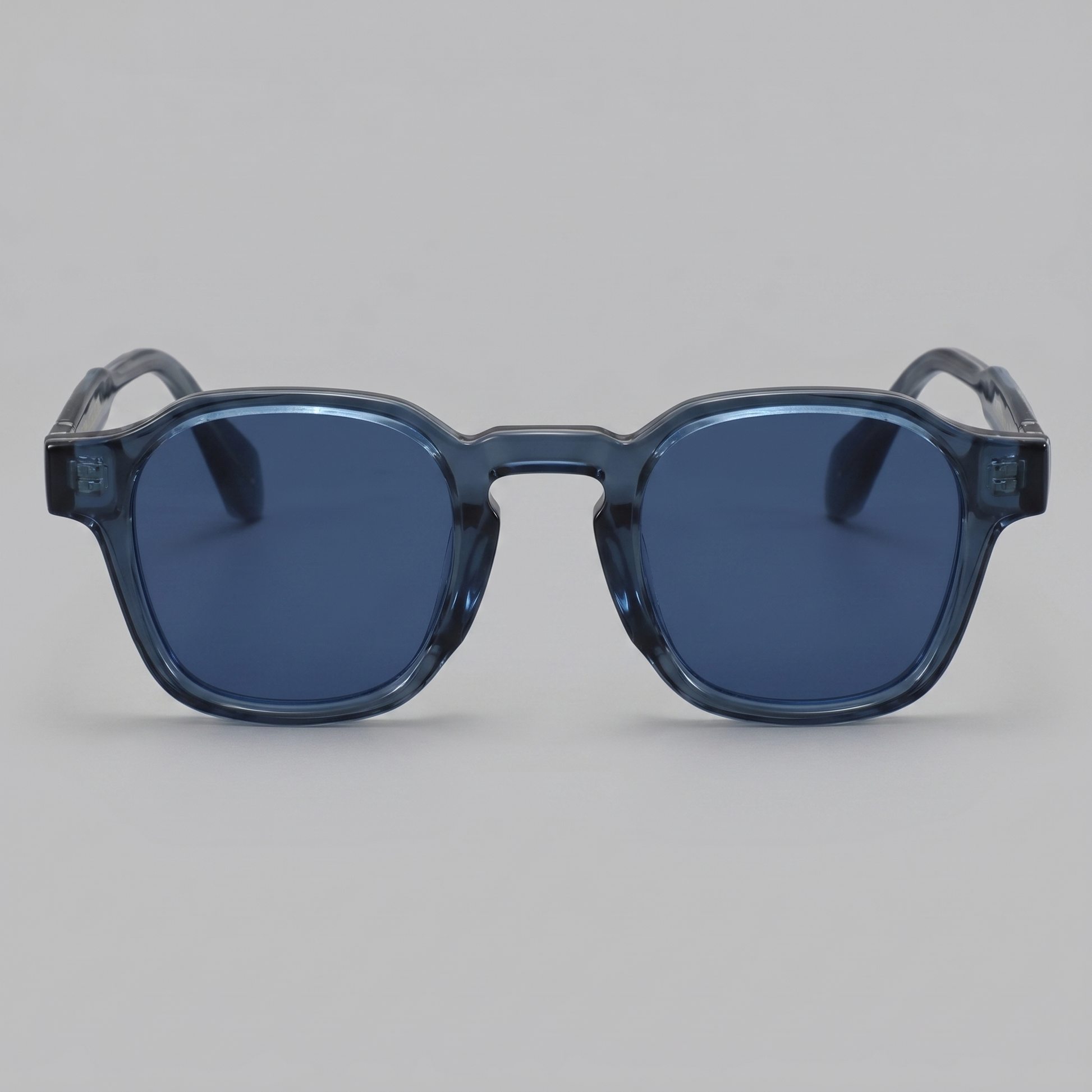Men's Vintage Square Sunglasses with Dark Lenses