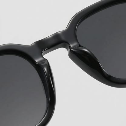 Men's Vintage Square Sunglasses with Dark Lenses