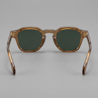 Men's Vintage Square Sunglasses with Dark Lenses