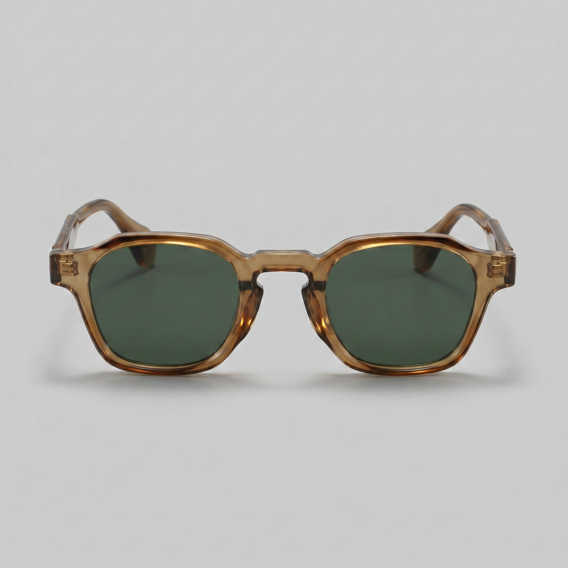 Men's Vintage Square Sunglasses with Dark Lenses