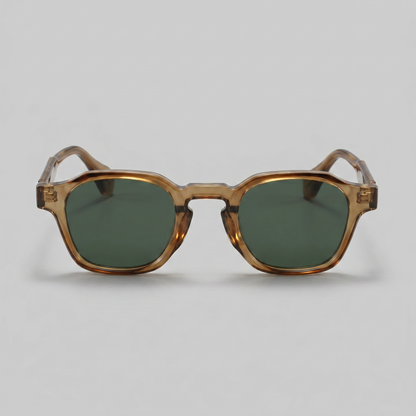 Men's Vintage Square Sunglasses with Dark Lenses