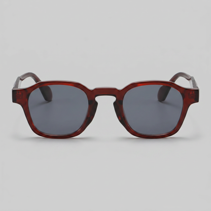Men's Vintage Square Sunglasses with Dark Lenses