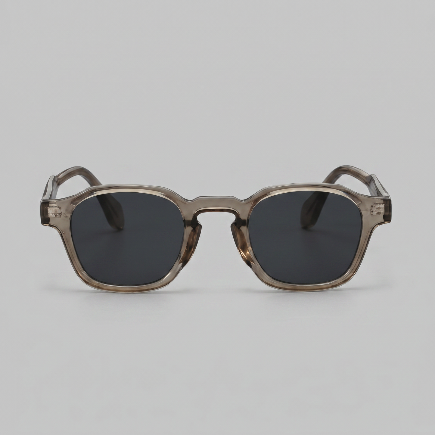 Men's Vintage Square Sunglasses with Dark Lenses