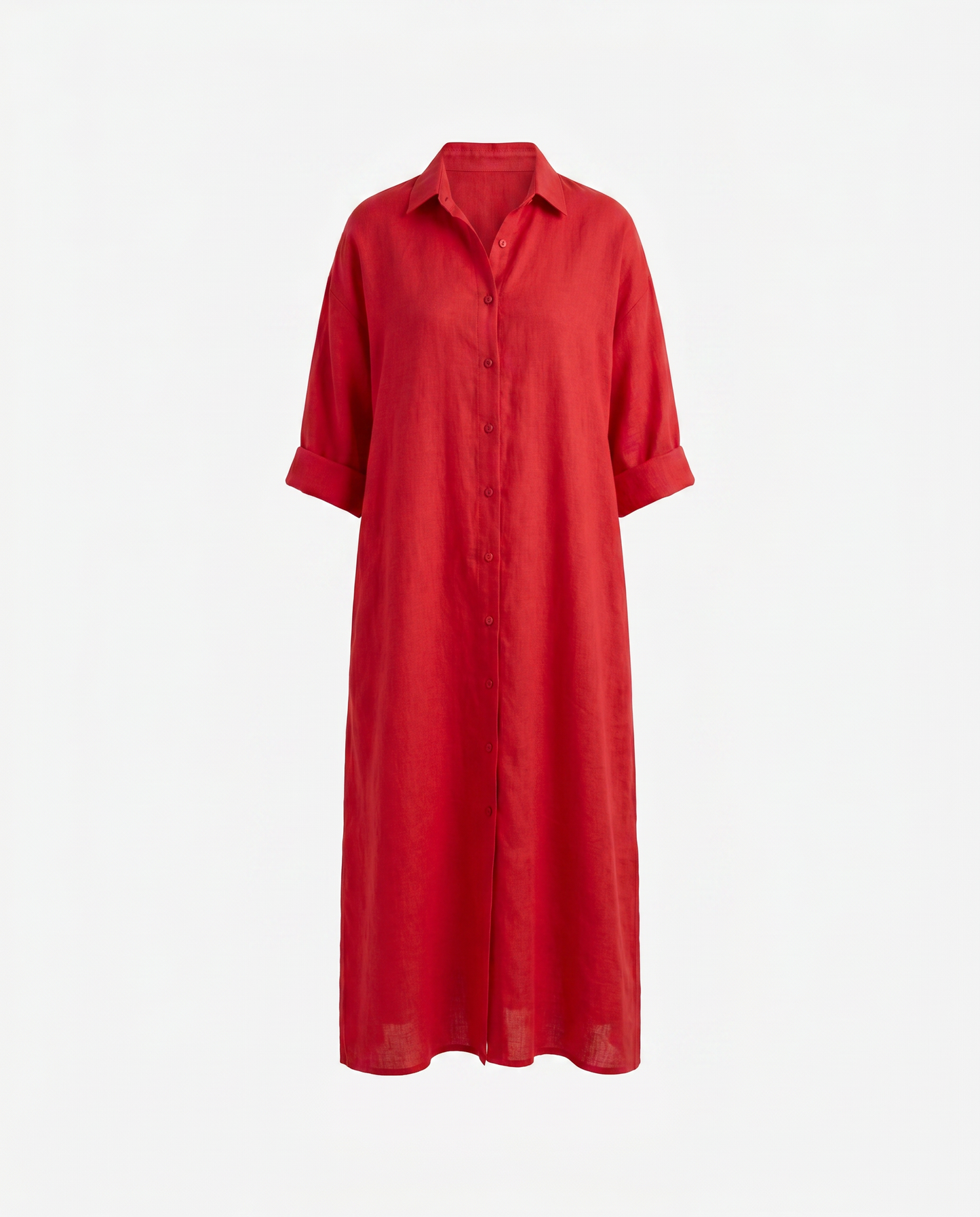 Amaris Linen Maxi Shirt Dress