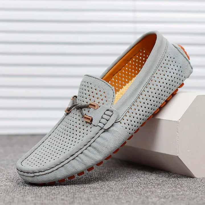 Men's Breathable Slip-On Loafers - Lightweight Comfort — Grey