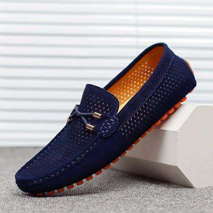 Men's Breathable Slip-On Loafers - Lightweight Comfort — Blue