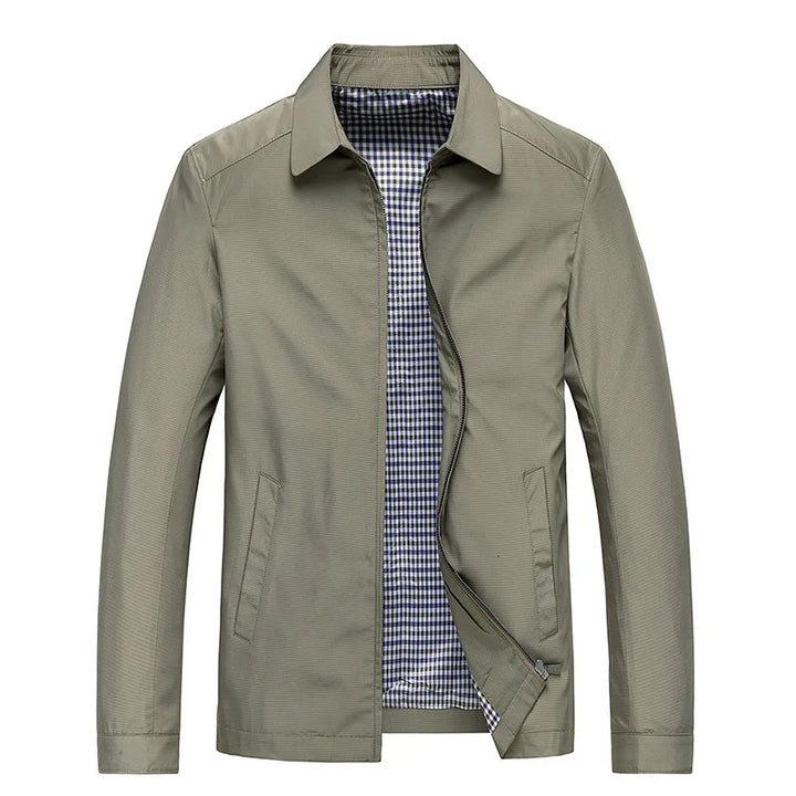 Raffaele Black Shirt-Collar Jacket — Beige