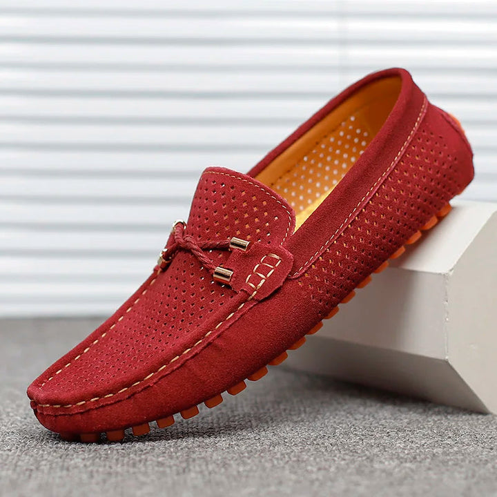 Men's Breathable Slip-On Loafers - Lightweight Comfort — Red