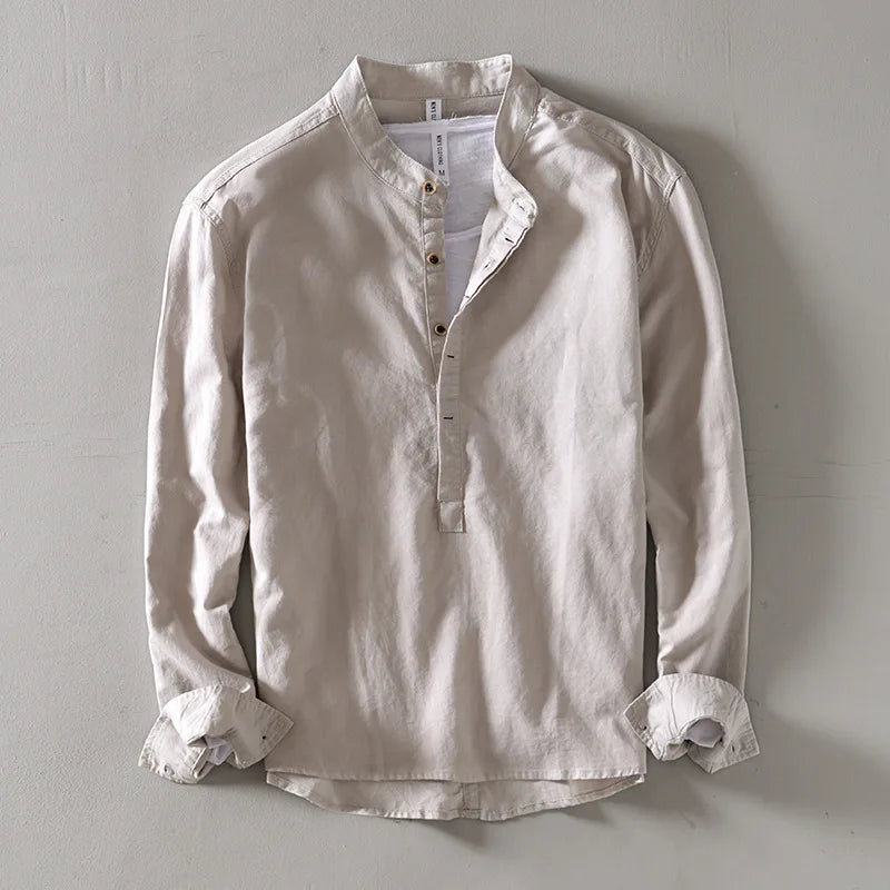 Nevio | Men’s Long Sleeve Henley Shirt