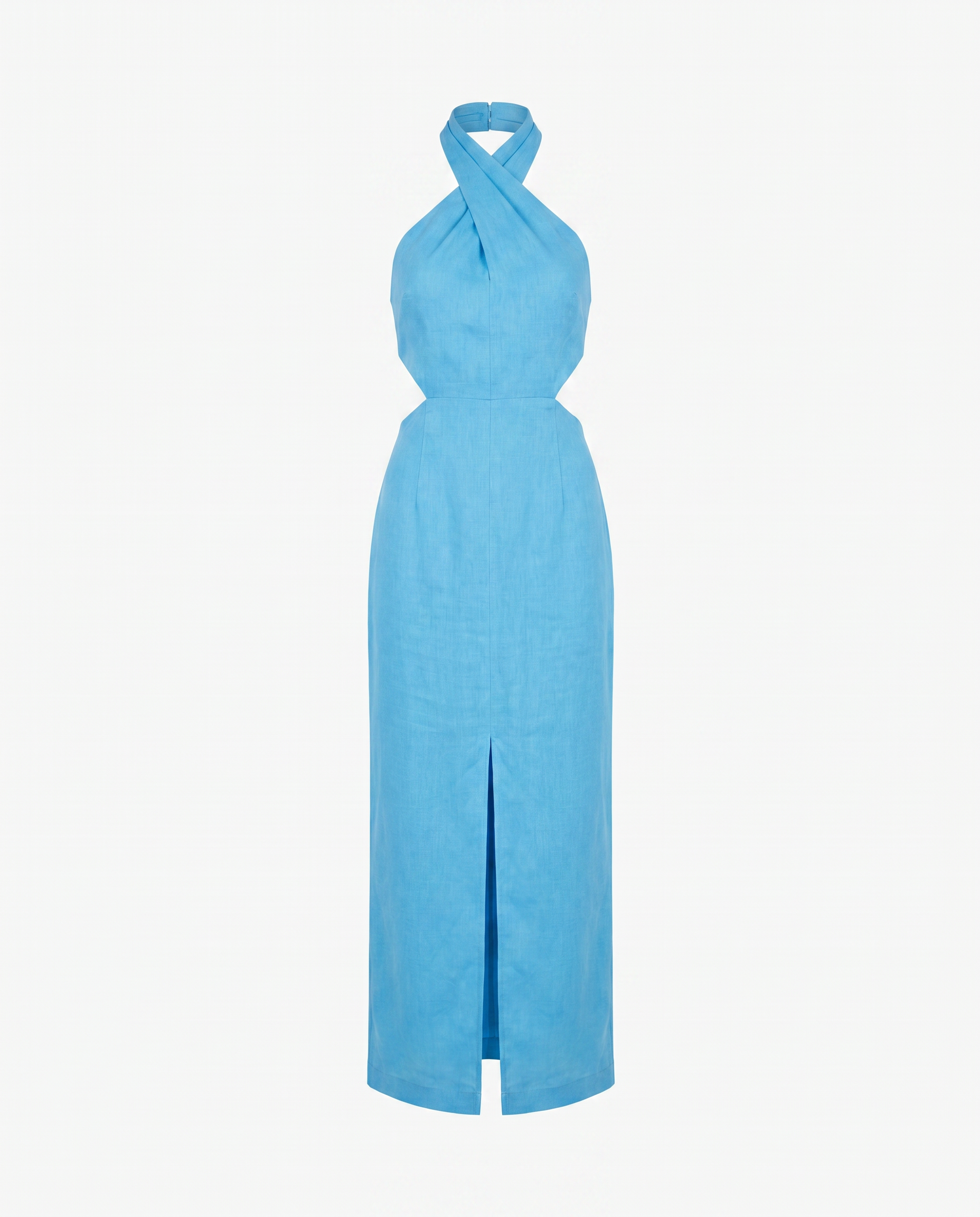 Adele Bohemian Halter Linen Dress