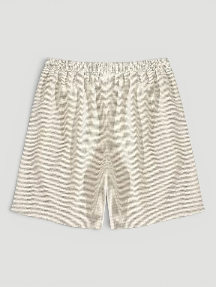Ellmont London | Men’s Summer Drawstring Breathable Textured Shorts