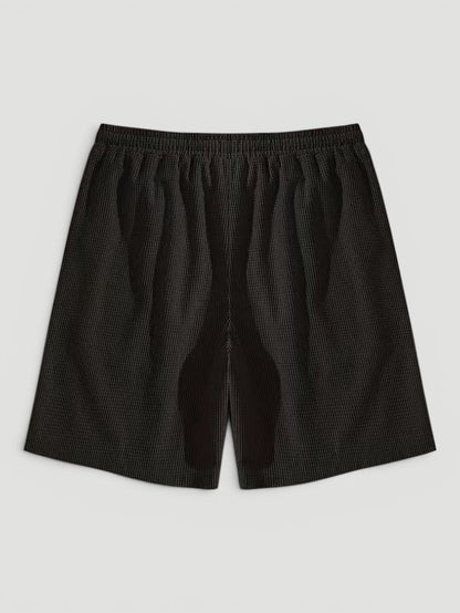 Ellmont London | Men’s Summer Drawstring Breathable Textured Shorts