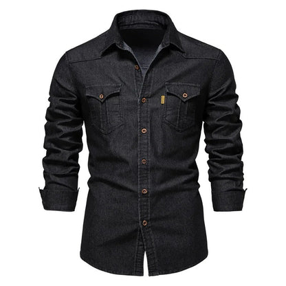 Tom Hollinger | Denim-Hemd im Western-Stil
