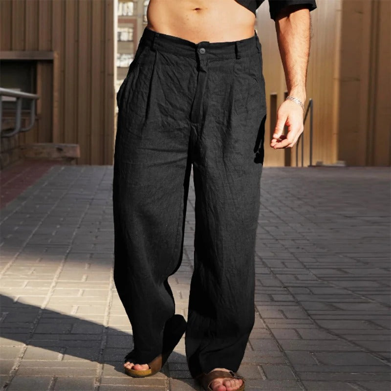 Tom Hollinger | Weite Sommerhose aus Leinenmix