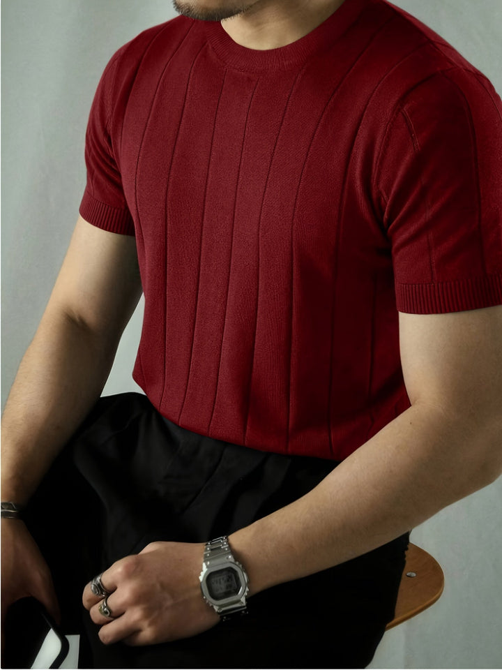 Julius | Ribbed Short-Sleeve Knit Top