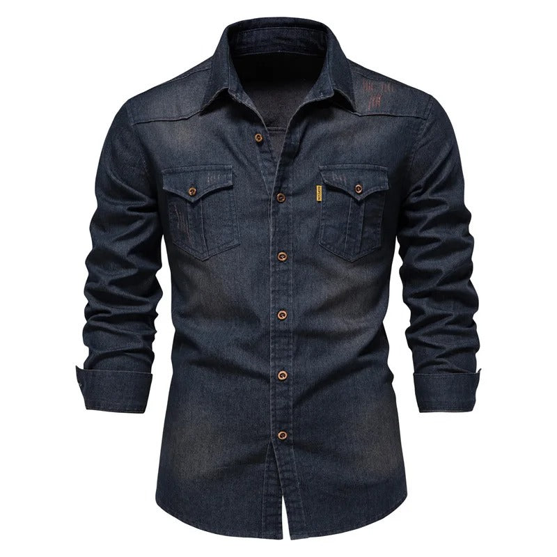 Tom Hollinger | Denim-Hemd im Western-Stil