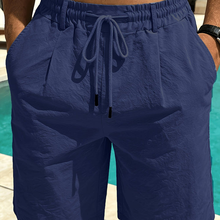 Men's Relaxed Drawstring Shorts - Elasticated Waist — Royal Blue
