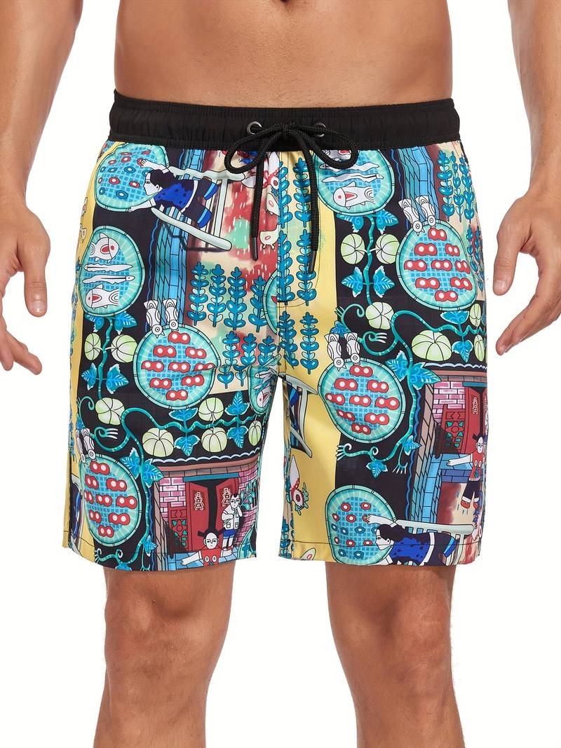 Henry | Flamingo Print Swim Trunks