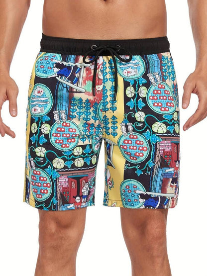 Henry | Flamingo Print Swim Trunks