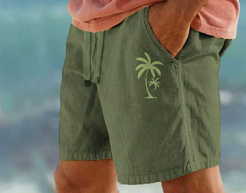 Tom Hollinger | Sommer-Shorts mit Palmenstickerei