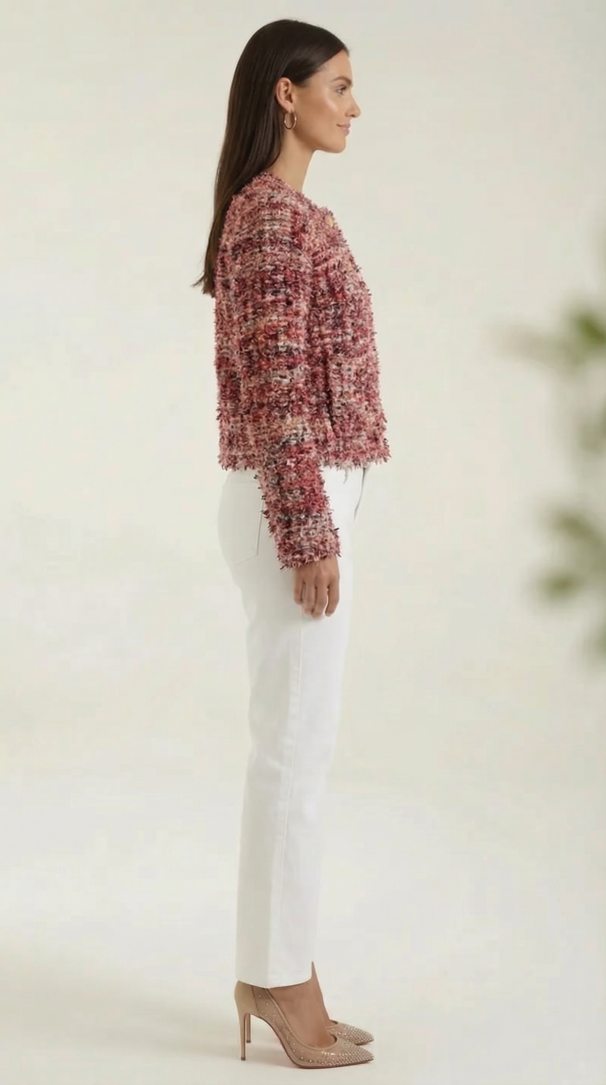 Colette Bouclé-Jacke mit Goldknöpfen