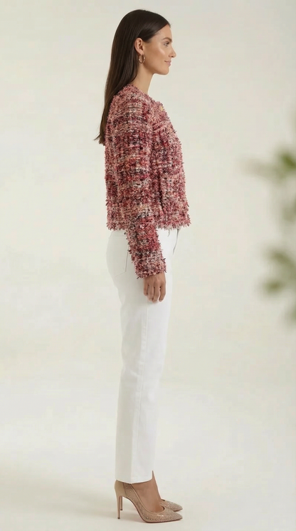 Colette Bouclé-Jacke mit Goldknöpfen