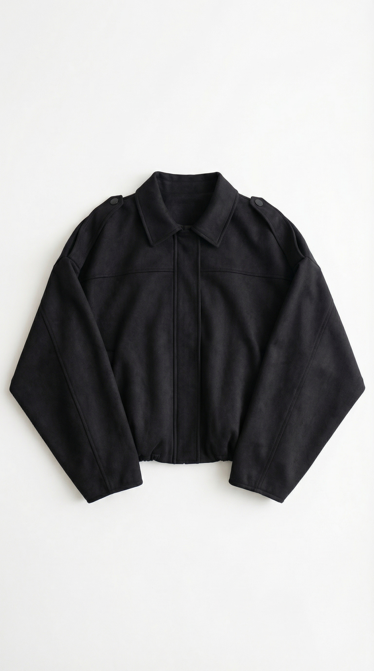 Mila Oversized Cropped Jacke in Wildlederoptik